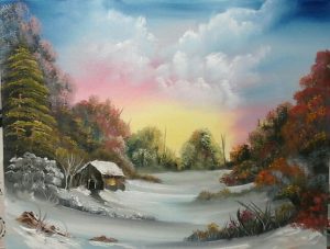 Warm winter scene